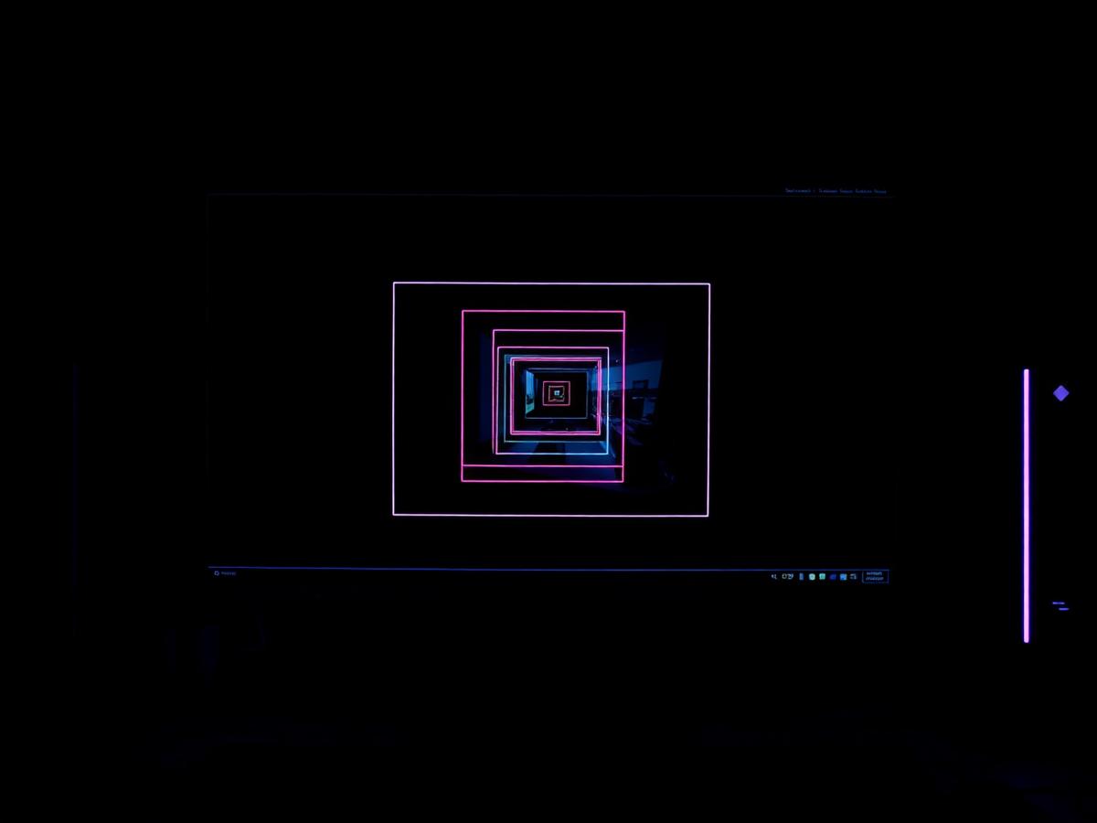 Computer vision detection overlay on a monitor in a dark laboratory